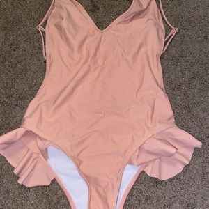 Pink tutu one piece bathing suit